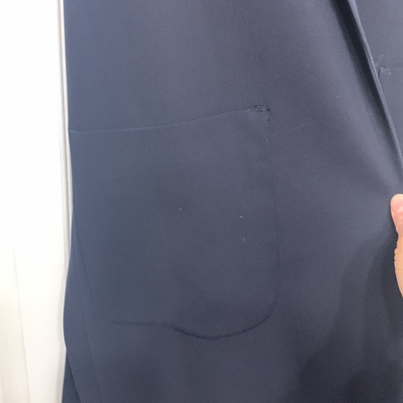 Navy Zara collared structured vest - Picture 3 of 4